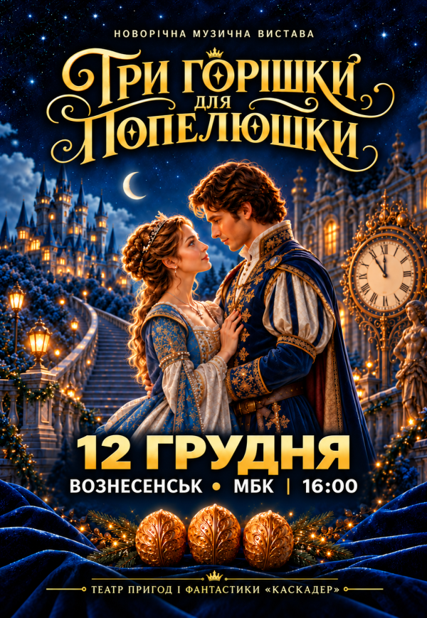Новорічна музична вистава "Три горішки для Попелюшки"